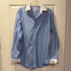 Brooks Brothers Light Blue Pinstripe Dress Shirt